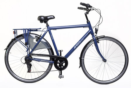 Moves 28 Inch 56 cm Heren 6V V-Brakes Matblauw