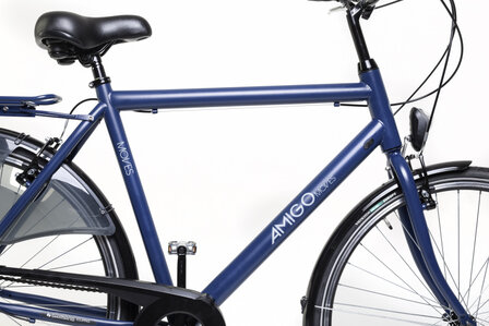 Moves 28 Inch 56 cm Heren 6V V-Brakes Matblauw