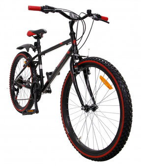 Rock 26 Inch 42 cm Junior 18V V-Brakes Zwart/Rood