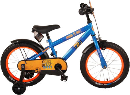 Blast 16 Inch 25,4 cm Jongens Terugtraprem Blauw/Oranje
