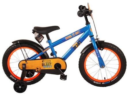Blast 16 Inch 25,4 cm Jongens Terugtraprem Blauw/Oranje