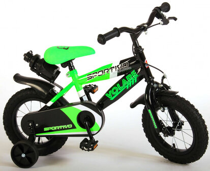 Sportivo 12 Inch 20 cm Jongens Terugtraprem Groen/Zwart