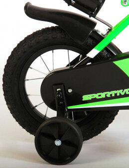 Sportivo 12 Inch 20 cm Jongens Terugtraprem Groen/Zwart