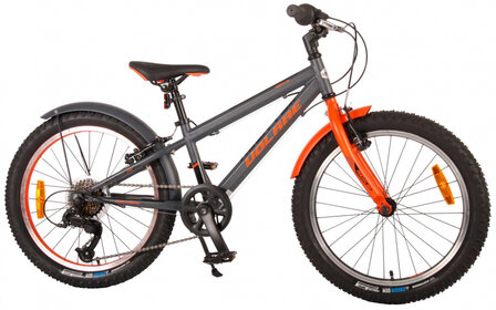 Rocky 20 Inch 27 cm Jongens 6V V-Brakes Grijs/Oranje