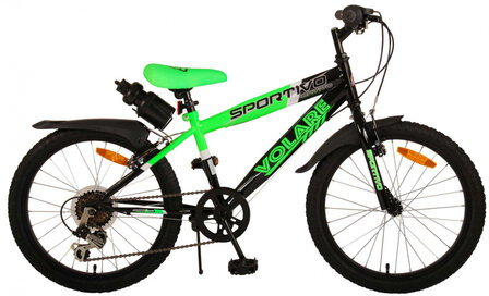 sportivo 20 Inch 33 cm Jongens 6V V-Brakes Zwart/Groen