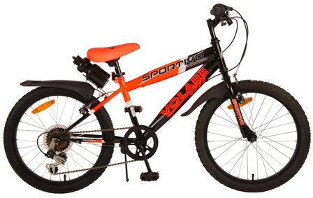 sportivo 20 Inch 33 cm Jongens 6V V-Brakes Zwart/Oranje