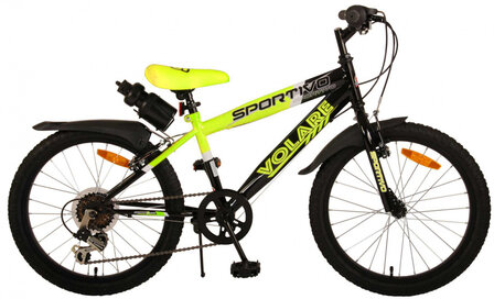 Sportivo 20 Inch 31,75 cm Jongens V-Brakes Zwart/Geel