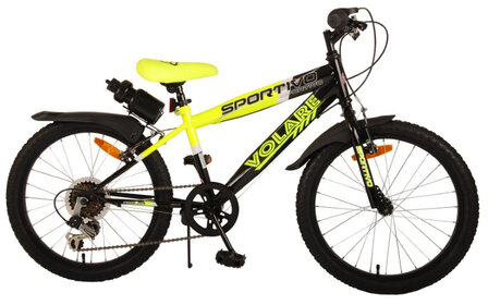 sportivo 20 Inch 31,75 cm Jongens 6V V-Brakes Zwart/Geel