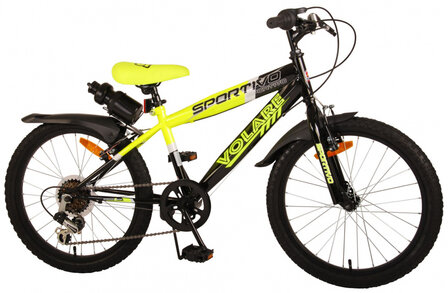 sportivo 20 Inch 31,75 cm Jongens 6V V-Brakes Zwart/Geel
