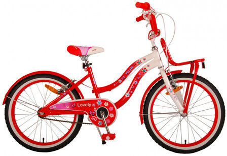 Lovely 20 Inch 33 cm Meisjes Knijprem Rood/Wit