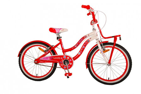 Lovely 20 Inch 33 cm Meisjes Knijprem Rood/Wit