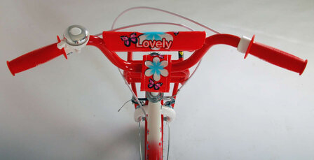 Lovely 20 Inch 33 cm Meisjes Knijprem Rood/Wit