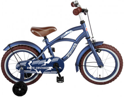 Blue Cruiser 14 Inch 25 cm Jongens Terugtraprem Matblauw