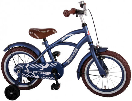 Blue Cruiser 14 Inch 25 cm Jongens Terugtraprem Matblauw