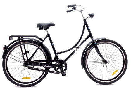 F307 26 Inch 48 cm Meisjes Terugtraprem Matzwart