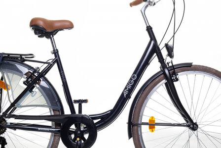 Style 28 Inch 50 cm Dames 6V V-Brakes Zwart