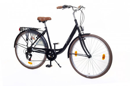 Style 28 Inch 56 cm Dames 6V V-Brakes Zwart
