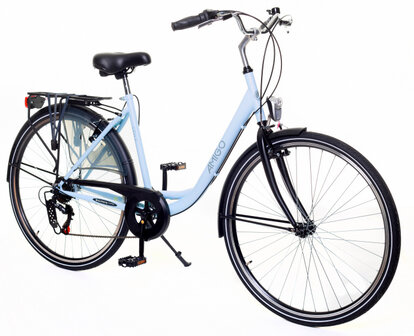 Style 28 Inch 50 cm Dames 6V V-Brakes Lichtblauw