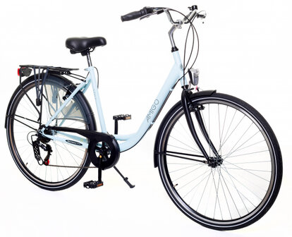 Style 28 Inch 56 cm Dames 6V V-Brakes Lichtblauw