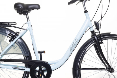 Style 28 Inch 56 cm Dames 6V V-Brakes Lichtblauw