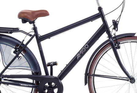 Style 28 Inch 50 cm Heren 6V V-Brakes Matzwart