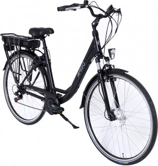 E-Active 28 Inch 50 cm Dames 7V V-Brakes Matzwart