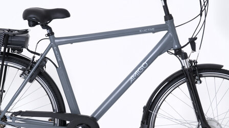E-Active 28 Inch 56 cm Heren 7V V-Brakes Matgrijs