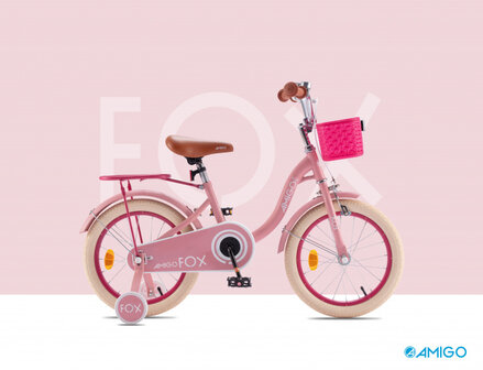 Fox 12 Inch 20 cm Meisjes Terugtraprem Roze