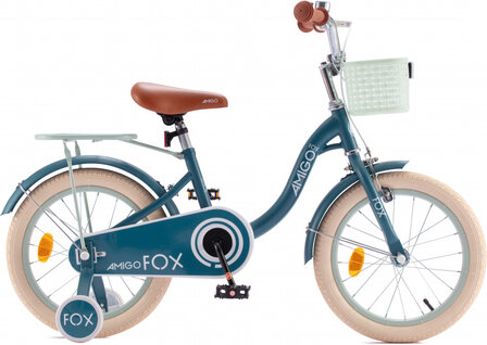 Fox 12 Inch 20 cm Meisjes Terugtraprem Blauw