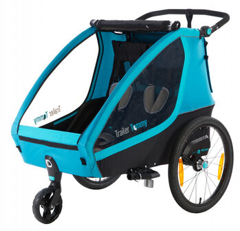 fietskar Tommy 20 Inch Unisex Blauw/Zwart