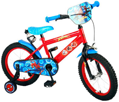 Spider-Man 16 Inch 28 cm Jongens Terugtraprem Blauw/Rood