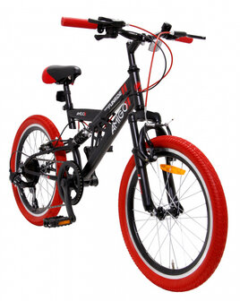Fun Ride 20 Inch 33 cm Junior 7V V-Brakes Zwart/Rood