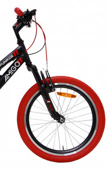 Fun Ride 20 Inch 33 cm Junior 7V V-Brakes Zwart/Rood