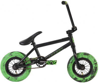 Mini BMX 10 Inch 11 cm Junior Knijprem Zwart/Groen