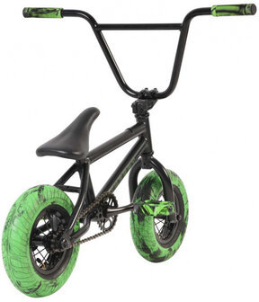 Mini BMX 10 Inch 11 cm Junior Knijprem Zwart/Groen