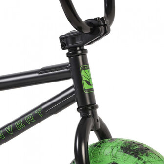 Mini BMX 10 Inch 11 cm Junior Knijprem Zwart/Groen