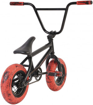 Mini BMX 10 Inch 16 cm Junior Knijprem Zwart/Rood