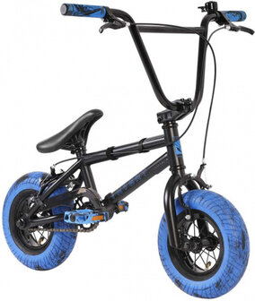 Mini BMX 10 Inch 11 cm Junior Knijprem Zwart/Blauw
