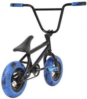 Mini BMX 10 Inch 11 cm Junior Knijprem Zwart/Blauw