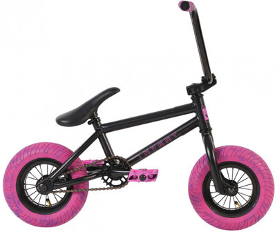 Mini BMX 10 Inch 11 cm Junior Knijprem Zwart/Roze