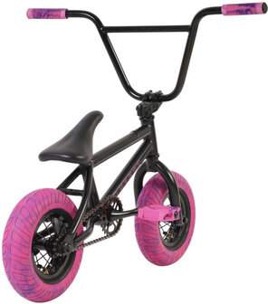 Mini BMX 10 Inch 11 cm Junior Knijprem Zwart/Roze