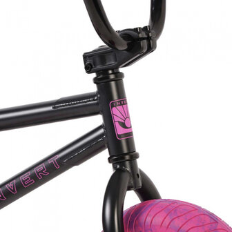 Mini BMX 10 Inch 11 cm Junior Knijprem Zwart/Roze