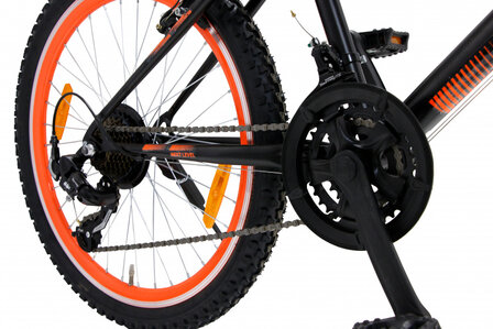 Next Level 26 Inch 47 cm Unisex 21V V-Brakes Zwart/Oranje
