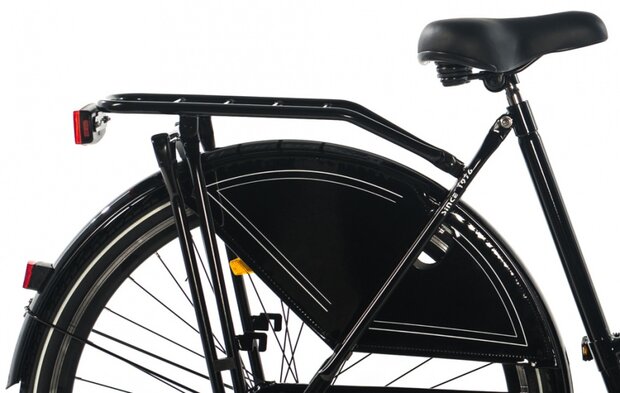 Basic 28 Inch 57 cm Dames Terugtraprem Zwart