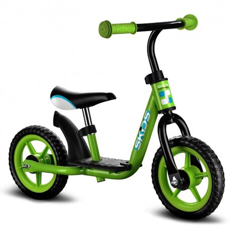 loopfiets 10 Inch Junior Groen/Zwart