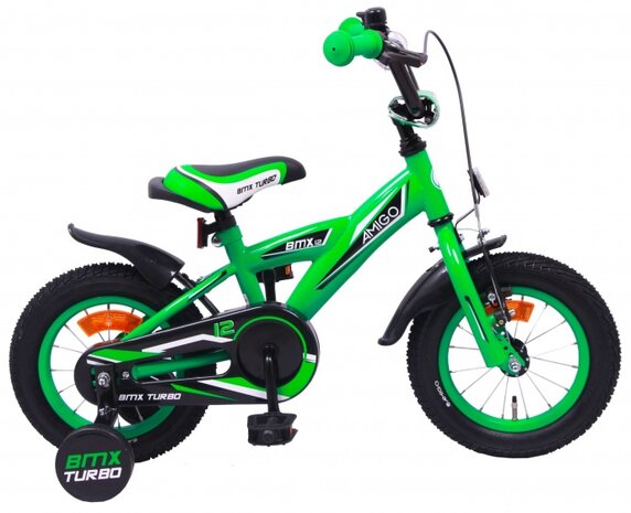 BMX Turbo 12 Inch 19 cm Jongens Terugtraprem Groen