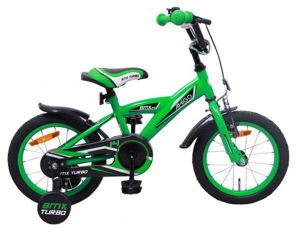 BMX Turbo 14 Inch 21 cm Jongens Terugtraprem Groen