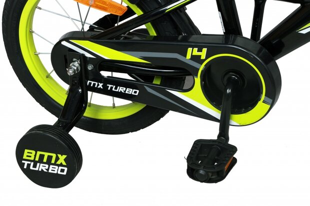 BMX Turbo 14 Inch 21 cm Jongens Terugtraprem Zwart