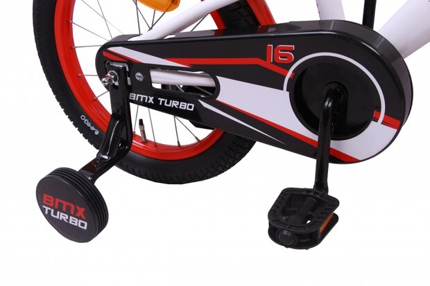 BMX Turbo 16 Inch 23 cm Jongens Terugtraprem Wit
