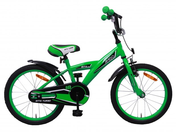 BMX Turbo 18 Inch 25 cm Jongens Terugtraprem Groen